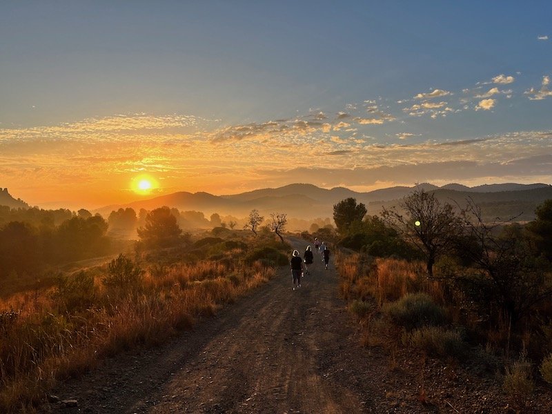 Ochtendwandeling in de Mimbre vallei in het zuiden van Murcia