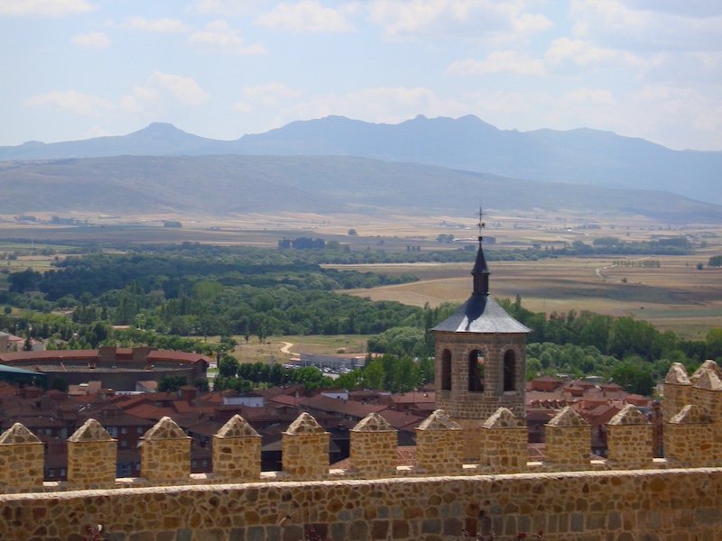 Omgeving van Avila vanaf stadsomwalling