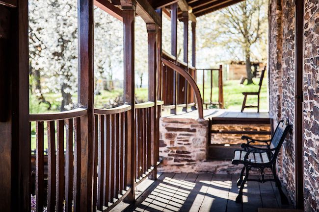 Balkon Casa Cabaza in binnenland Noord Spanje