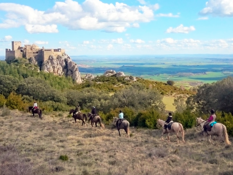 Paardrijden in Aragon, aan de voet van de Spaanse Pyreneeën