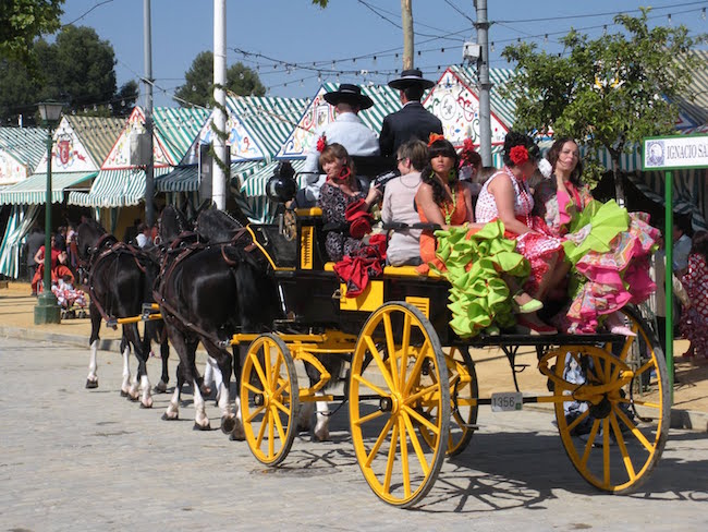 Pronken op de Feria de Abril in Sevilla