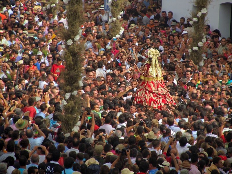 Pelgrims tijdens de Romería de El Rocío