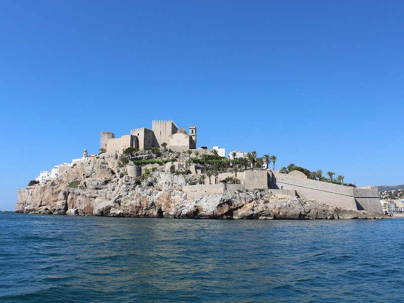 Kasteel van Peñiscola aan de Costa del Azahar in Castellon (Valencia)