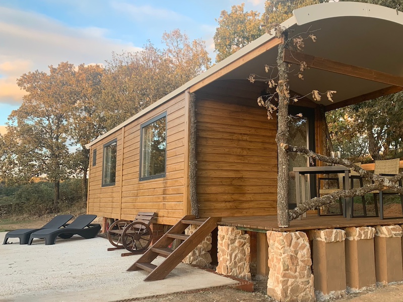 Moderne pipowagen van Finca El Zorro Holandés