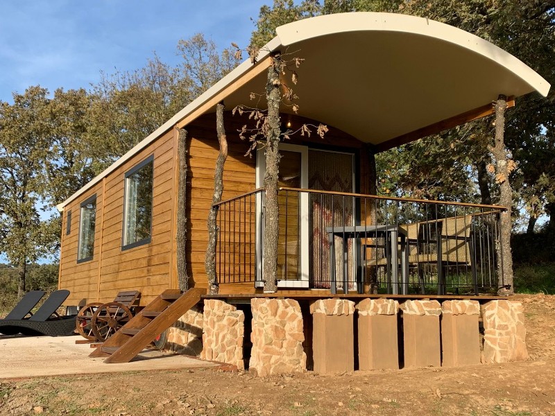 Moderne pipowagen van Finca El Zorro Holandés