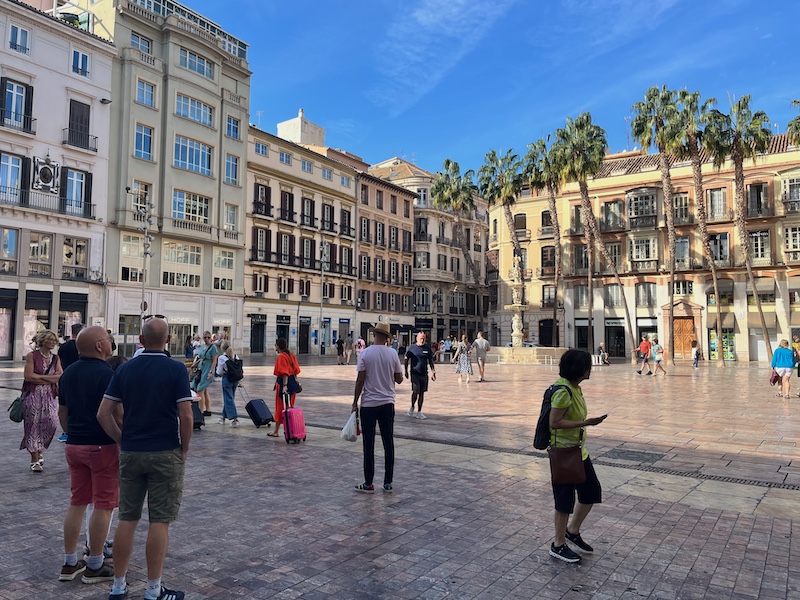 Plaza de la  Constitución in het centrum van Malaga