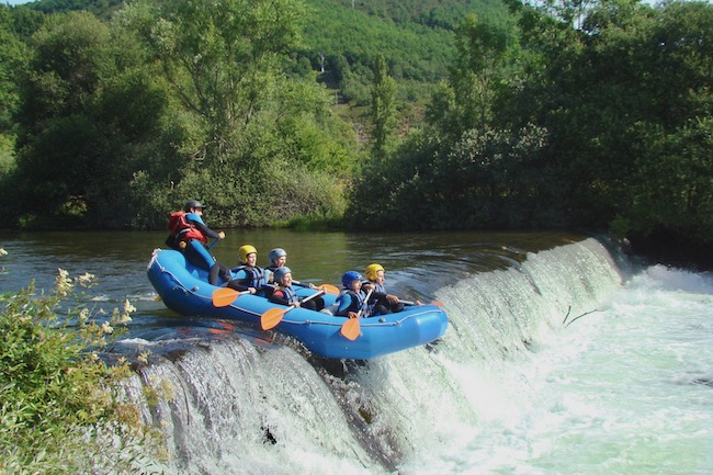 Raften in de A Porma rivier