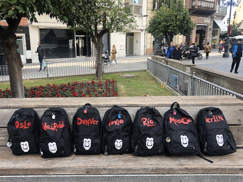 Rugzakken groepsspel Inbraak in Casa de Moneda