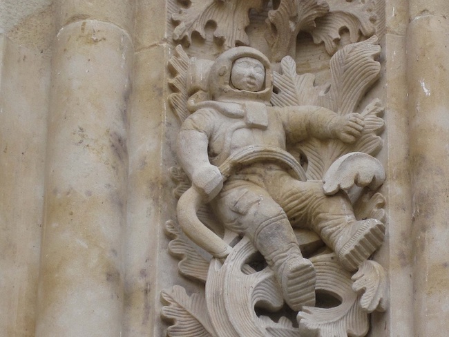 Astronaut in nieuwe kathedraal Salamanca
