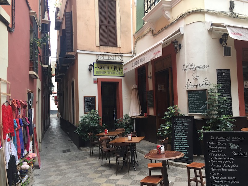 Santa Cruz wijk in Sevilla (Andalusië, Spanje)