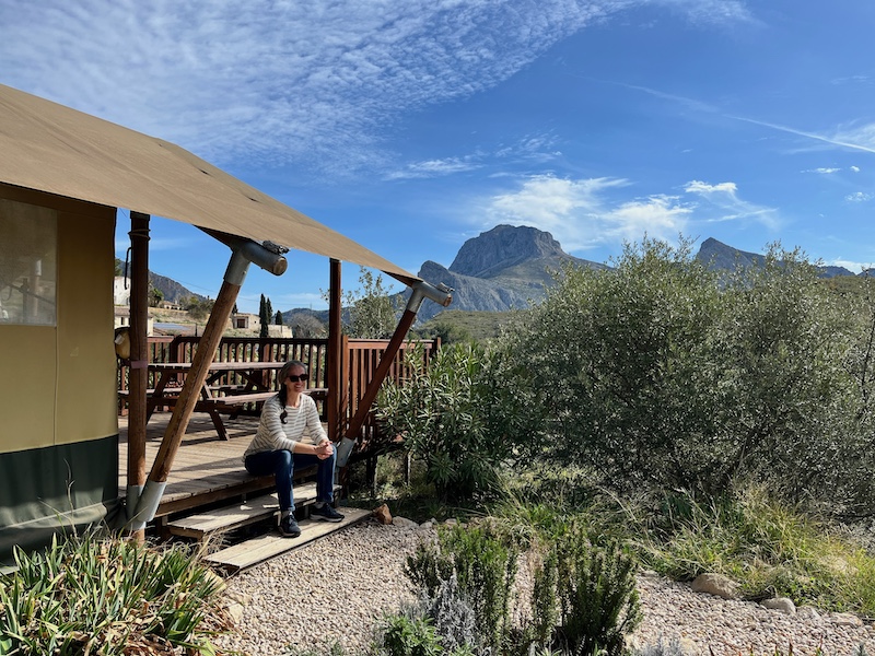 Sierra de Bernia vanaf luxe vakantiewoningen van Can Elisa (Tárbena, Alicante)