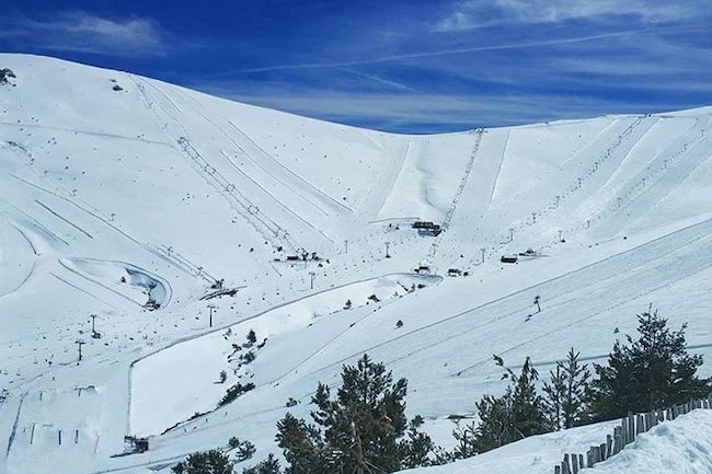 Skigebied Valdesquí in de omgeving van Madrid