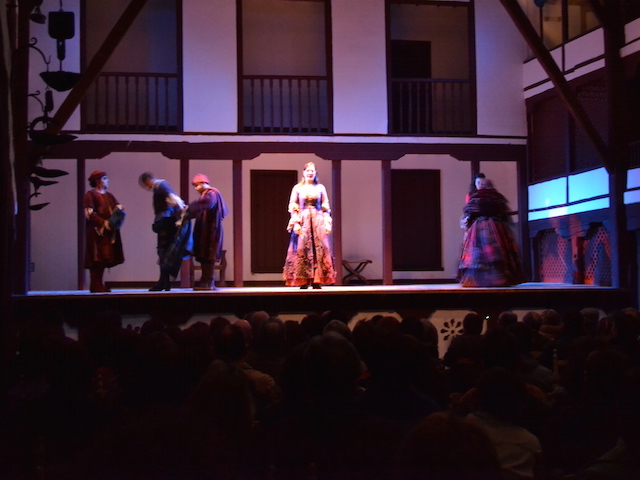 Theatervoorstelling in Spanje's oudste theater: de Corral de Comedias in Almagro