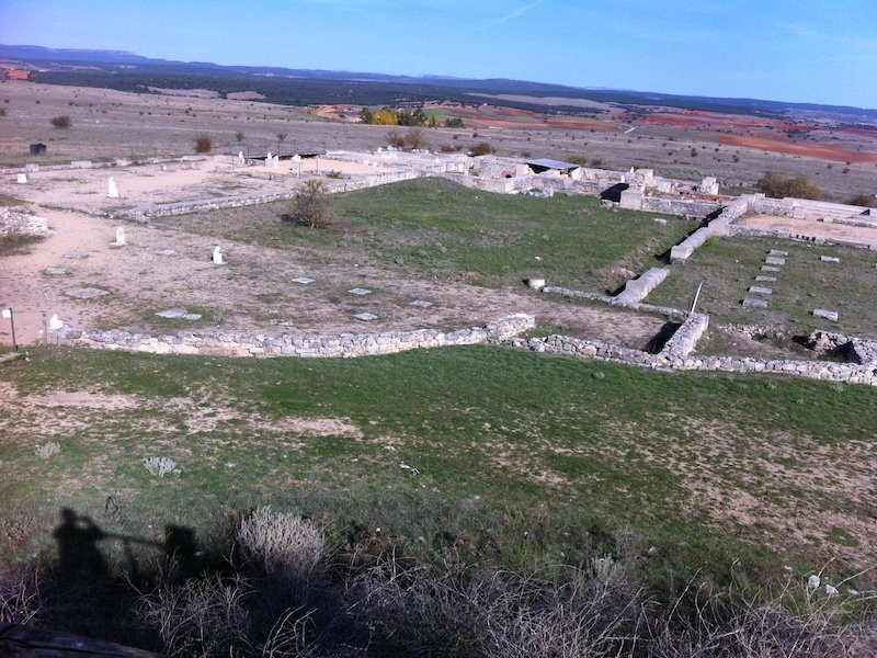Resten van de publieke baden buiten de machtige Romeinse stad Clunia