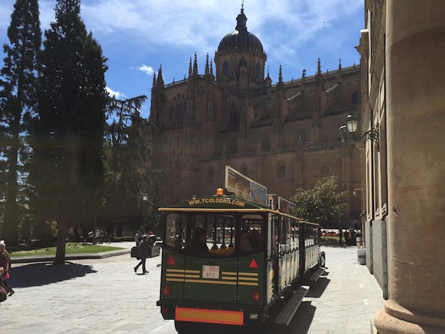 Het toeristentreintje van Salamanca (Midden Spanje)