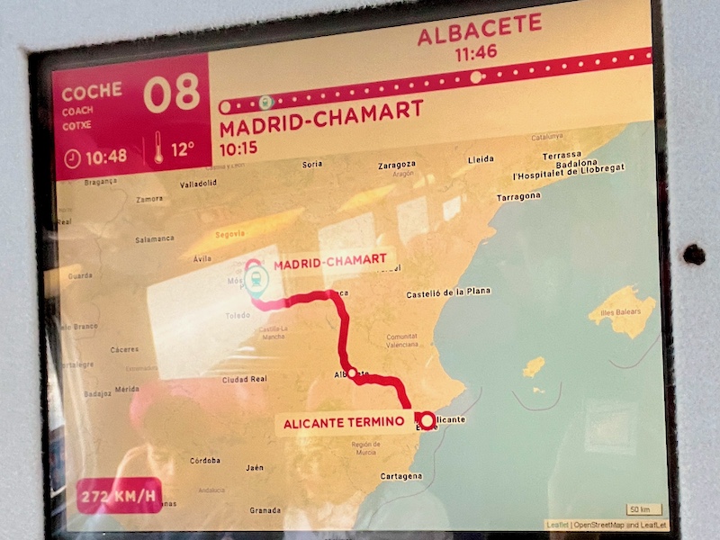 Treinreis van Madrid naar Alicante: minder dan 2,5 uur