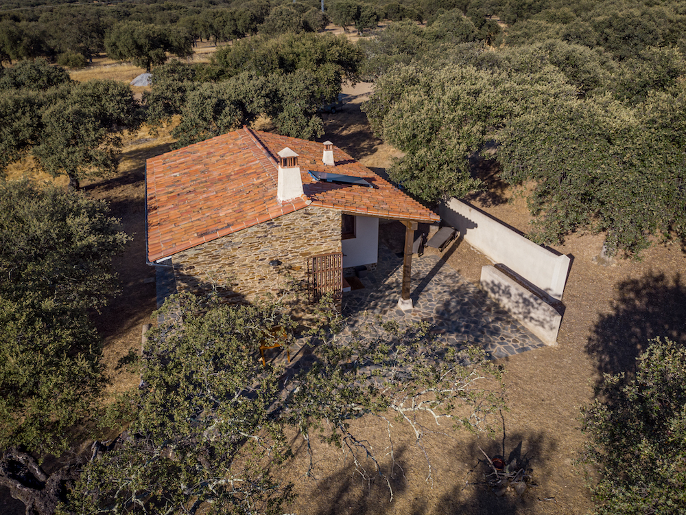 Comfortabele vakantiehuis tussen de eikenbomen van Finca las Abubillas (Monfragüe, Extremadura)