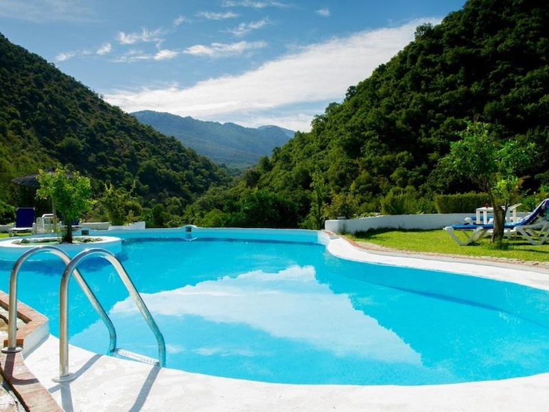 Het kleine vakantiepark van Finca el Huertezuelo bij El Bosque (Sierra de Grazalema)