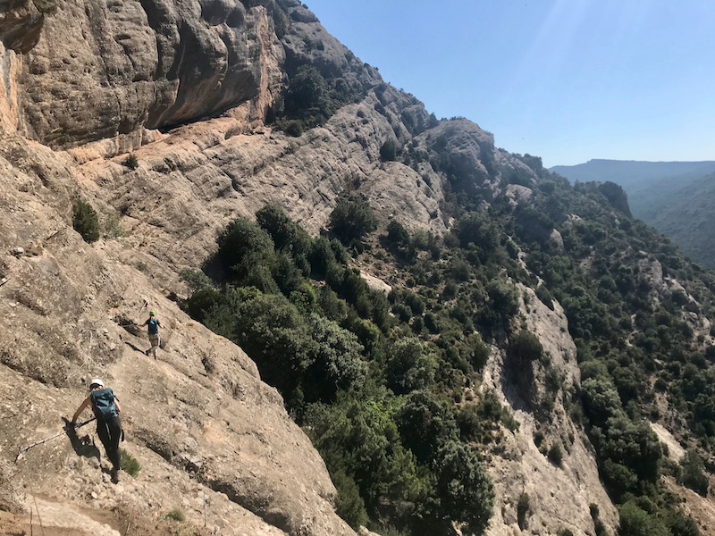 Via ferrata Espolon de la Virgen in Sierra de Guara