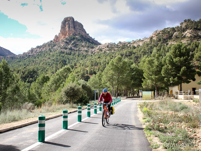 Hans Resing van Fietsen in Spanje op de Vía Verde bij Tortosa