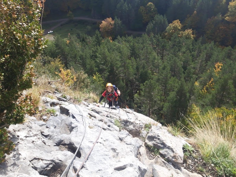 Klimmen op de Via Ferrata del Pico de Articalena (Huesca, Aragón)