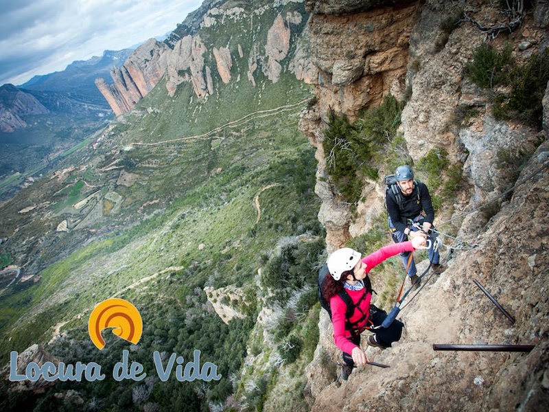 De Via Ferrata bij Mallos de Riglos in de provincie Huesca (Aragón)