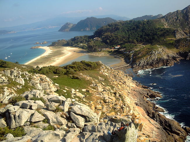 De Cíes eilanden voor de kust van Vigo (Noord Spanje)