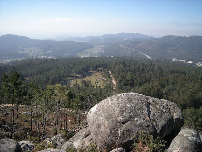 De Galiñeiro berg buiten Vigo (Noord Spanje)
