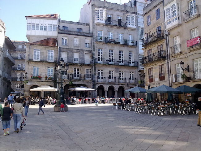 Praza do Constitución in Vigo (Noord Spanje)