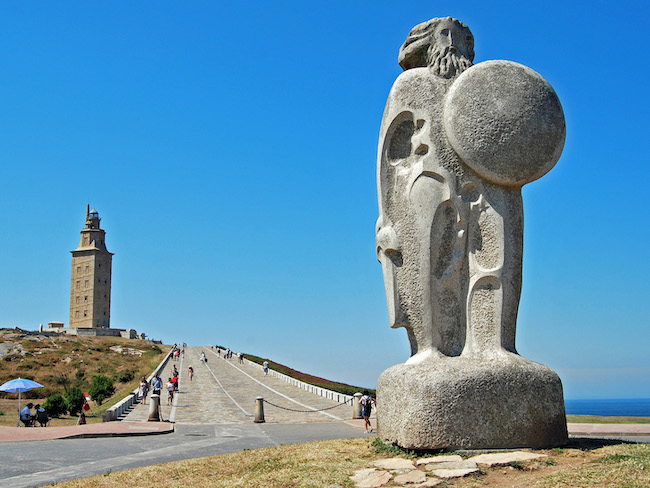 Torre de Hercules in La Coruña (Galicië, Noord Spanje)