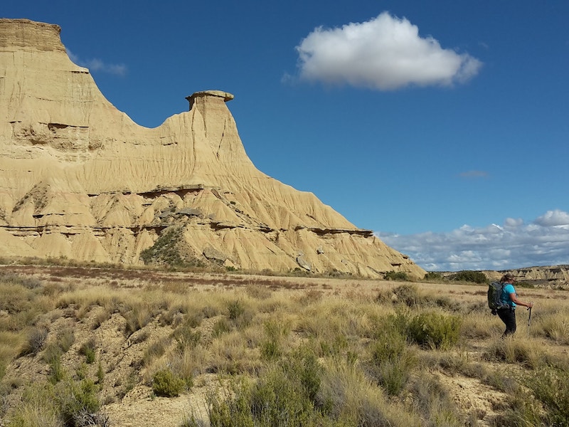 Wandelen in Bardenas Reales (Navarra, Midden-Spanje)