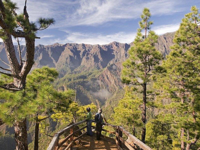 Mirador Cumbrecita in nationaalpark Caldera de Taburiente op La Palma (Foto: Saúl Santos)