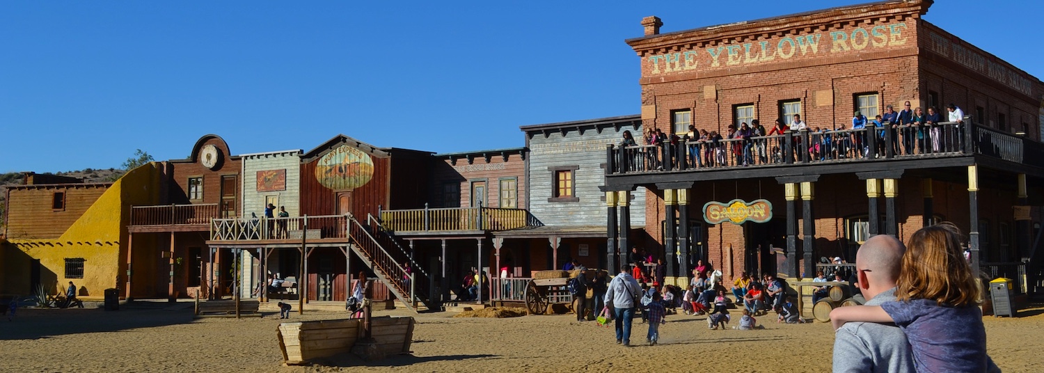 Wilde westen themapark in de woestijn van Almeria (Andalusië)