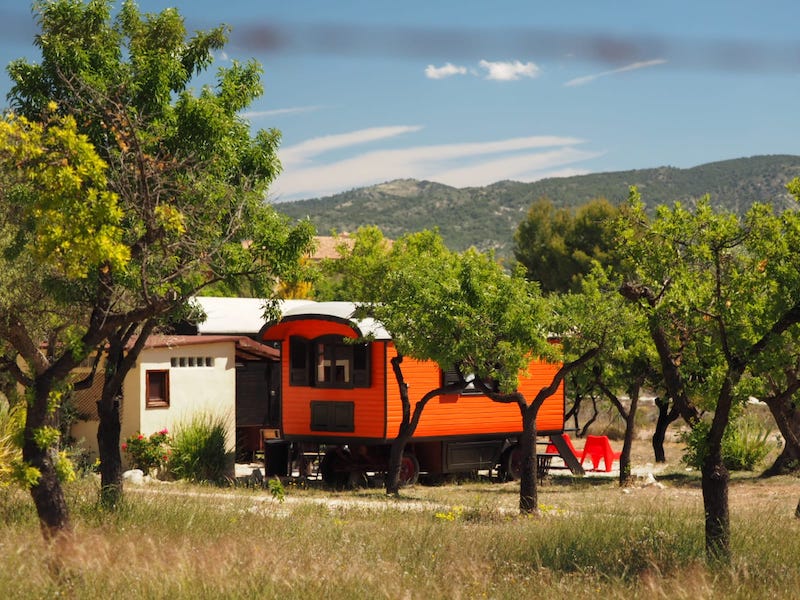 Woonwagen Punjab op glamping Casa del Mundo