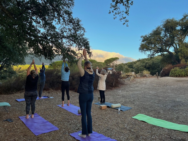 Yoga bij eco-hotel Tambor del Llano (Sierra de Grazalema)