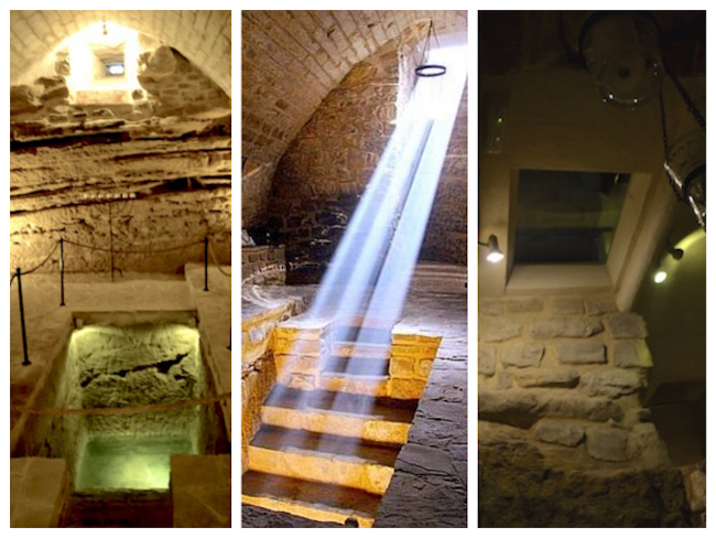 Verlichting van reinigingsbad synagoge Úbeda tijdens zomerzonnewende