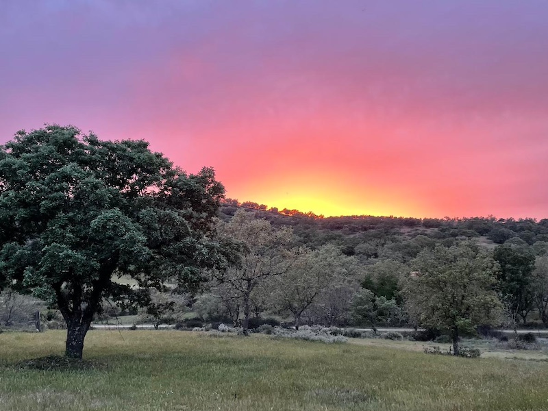 Zonsondergang bij Finca El Zorro Holandés