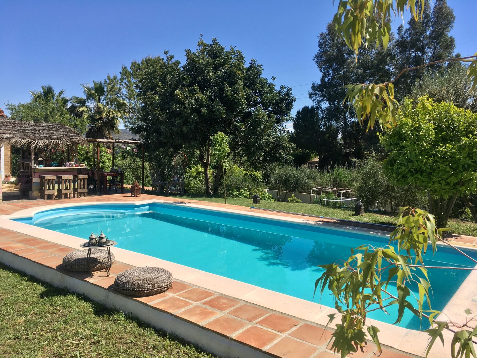 Zwembad van glamping Finca Fahala Bohemian Style