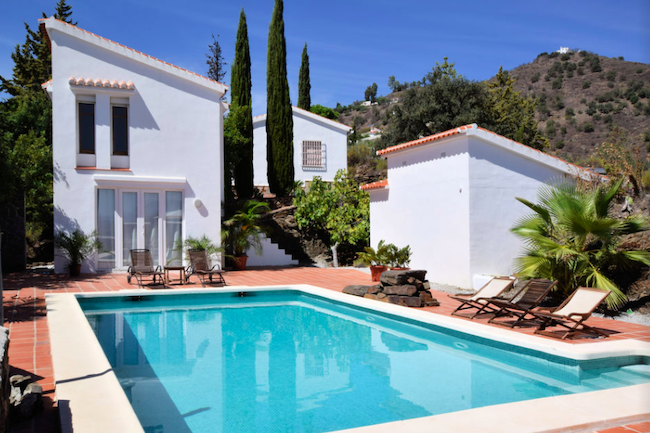 Privé-zwembad van vakantiehuis Casa Aurora in Sayalonga (Malaga, Andalusië)